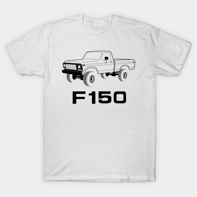 1979 F150 Black Print T-Shirt by The OBS Apparel